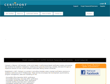Tablet Screenshot of certiport.com.sg